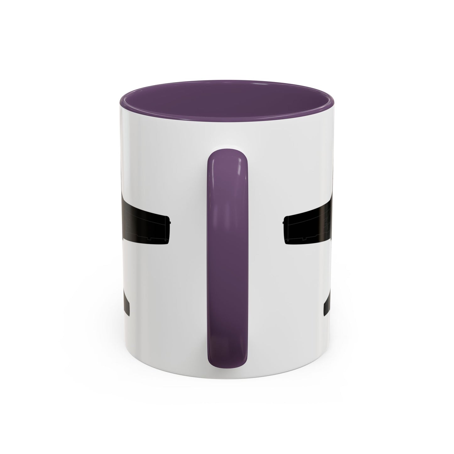 Accent Coffee Mug (11oz & 15oz) - Aircraft - T-37-Trainer - Bottom - Black - Metal X 300