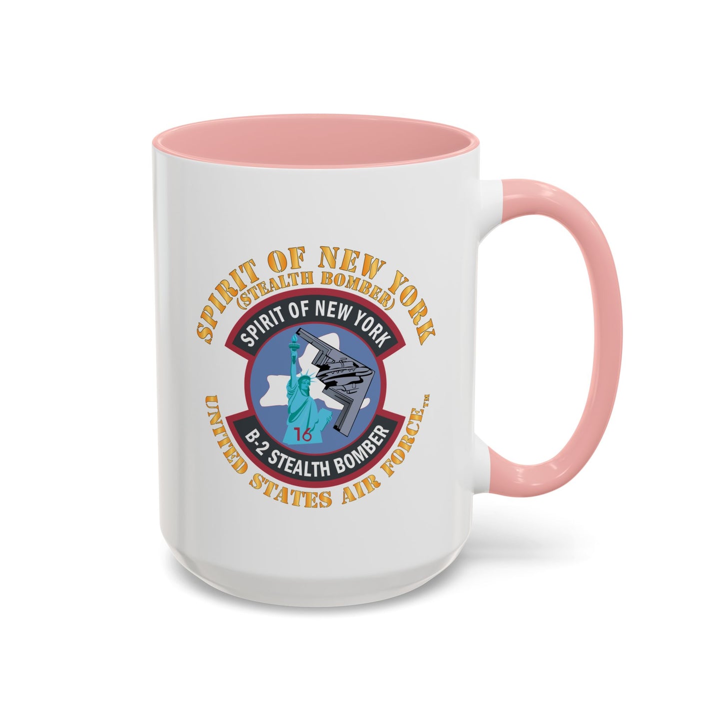 Accent Coffee Mug (11oz & 15oz) - USAF - B2 - Spirit of New York - Stealth Bomber X 300