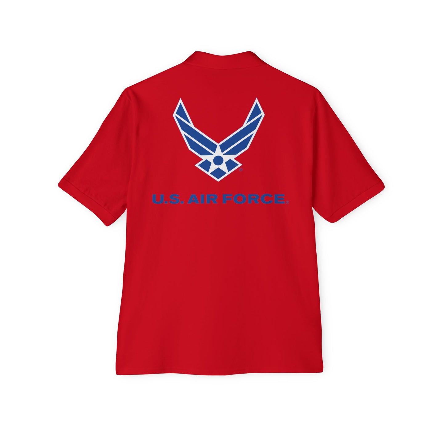 Men's Piqué Polo - USAF Logo, TM Txt - U S Air Force X 300