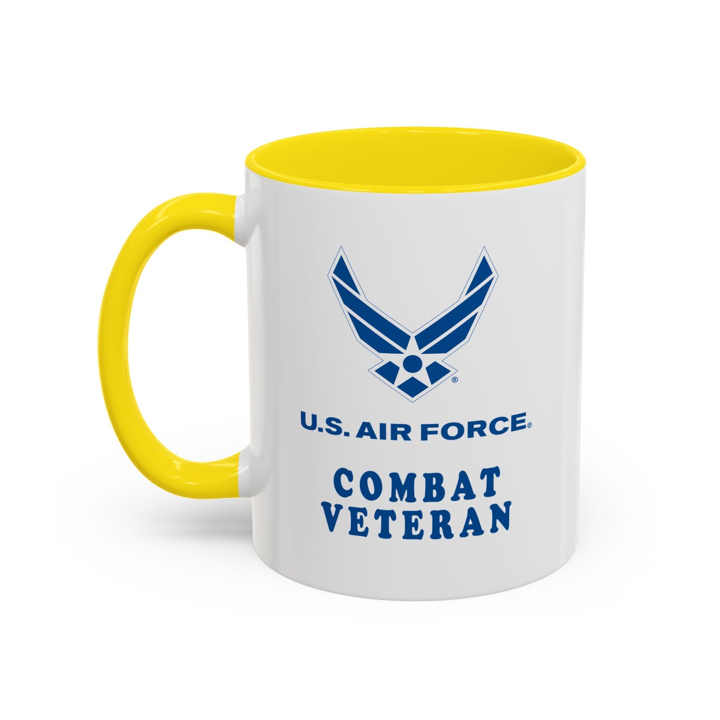 Accent Coffee Mug (11oz & 15oz) - USAF - Air Force - Combat Veteran X 300