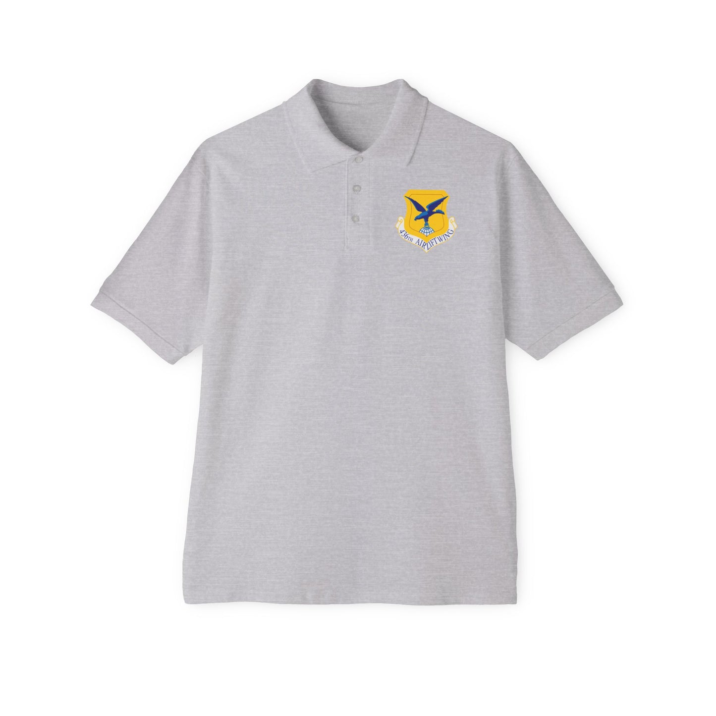 Men's Piqué Polo - USAF - 436th Airlift Wing wo Txt X 300