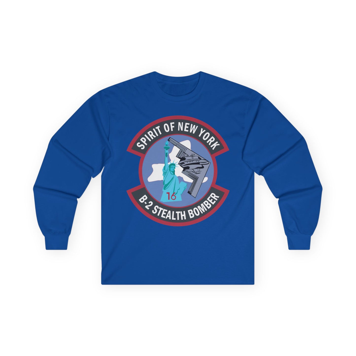B-2 Spirit of New York Stealth Bomber Long Sleeve Tee - USAF Aviation Apparel