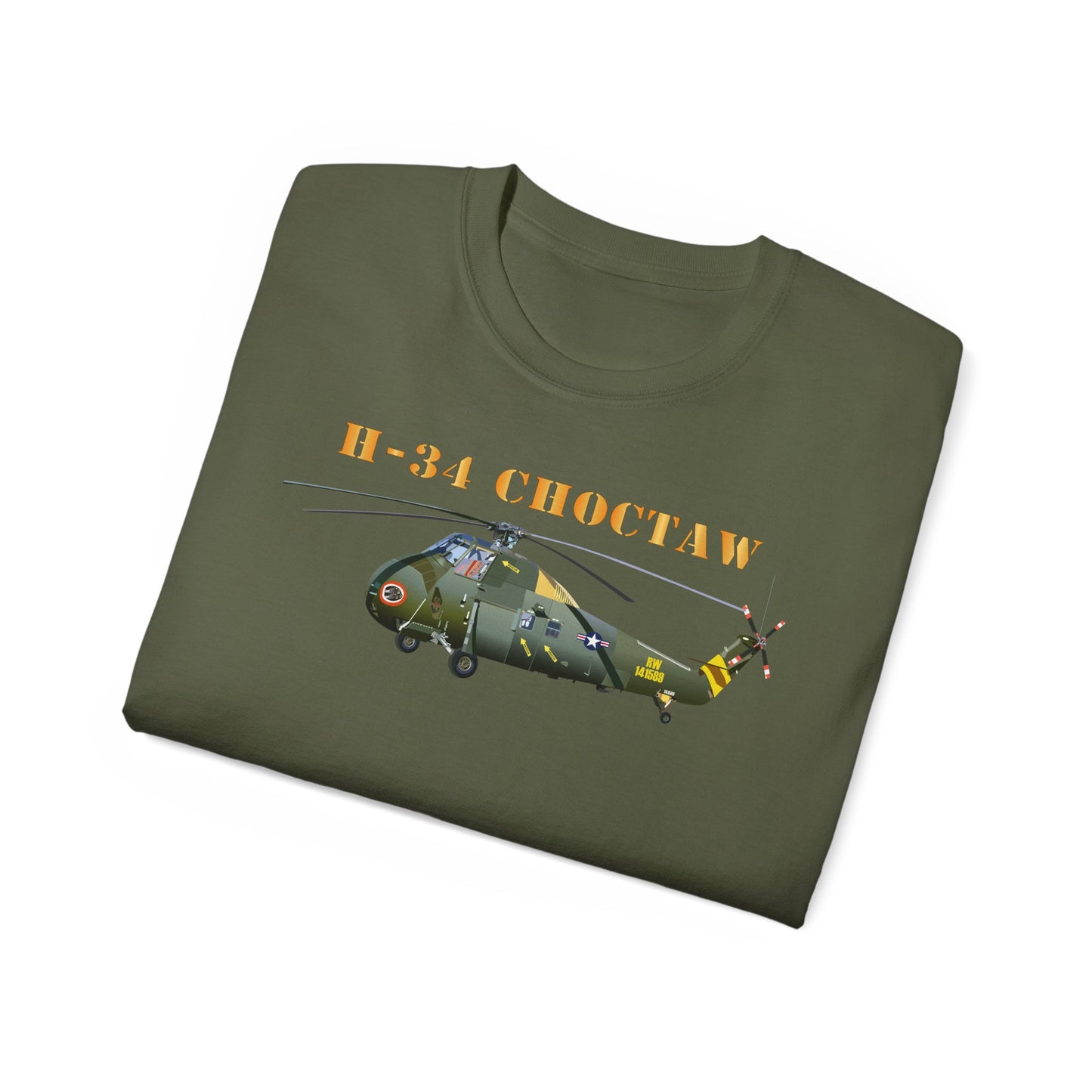 Unisex Ultra Cotton Tee - H-34 Choctaw with Txt X 300
