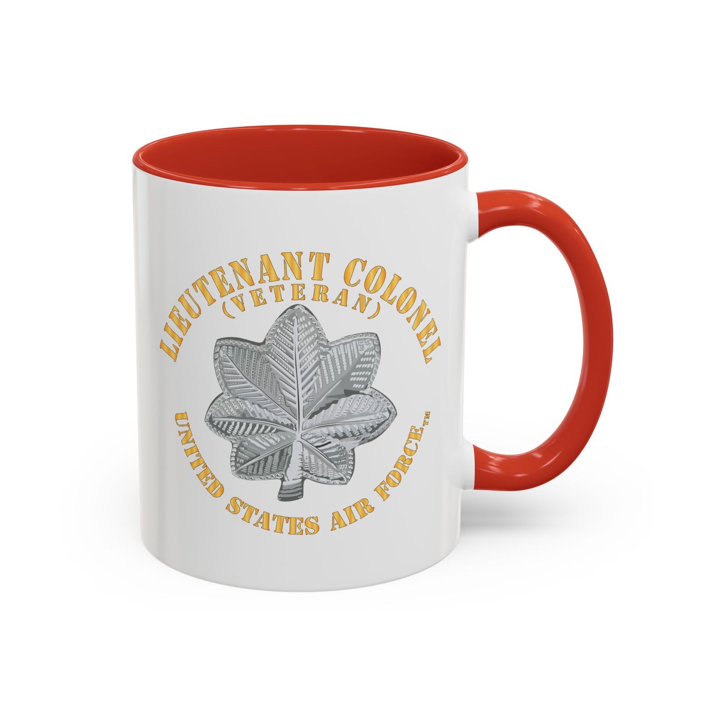 Accent Coffee Mug (11oz & 15oz) - USAF - Lieutenant Colonel - LTC - Veteran - TM X 300