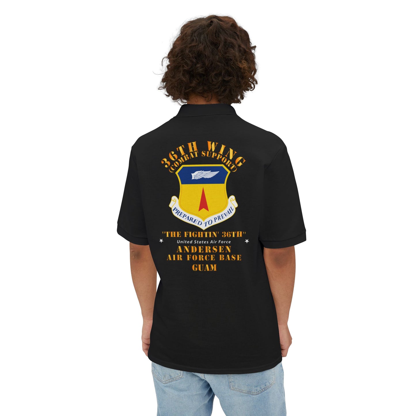 Men's Piqué Polo - USAF - 36th Wing - Anderson AFB - Guam
