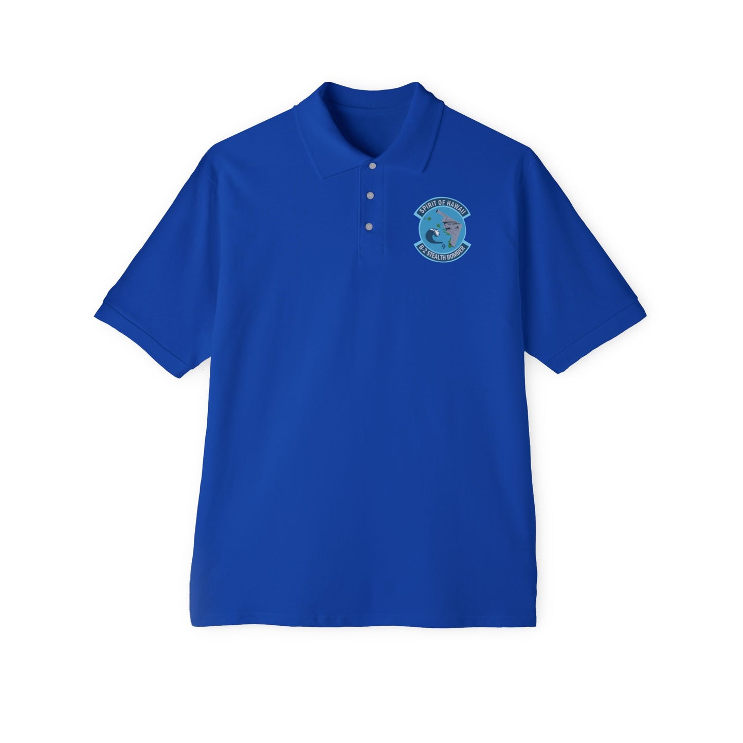 Men's Piqué Polo - USAF - B2 - Spirit of Hawaii - Stealth Bomber wo txt X 300