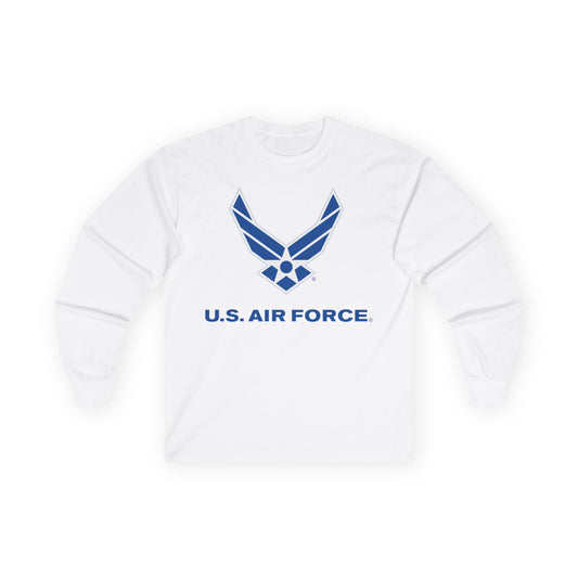 Unisex Ultra Cotton Long Sleeve Tee - USAF Logo, TM Txt - U S Air Force X 300
