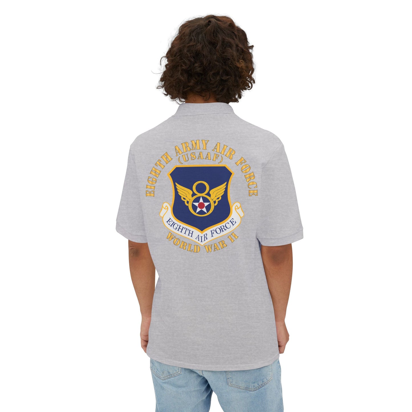 Men's Piqué Polo - USAF - 8th Air Force - WWII X 300