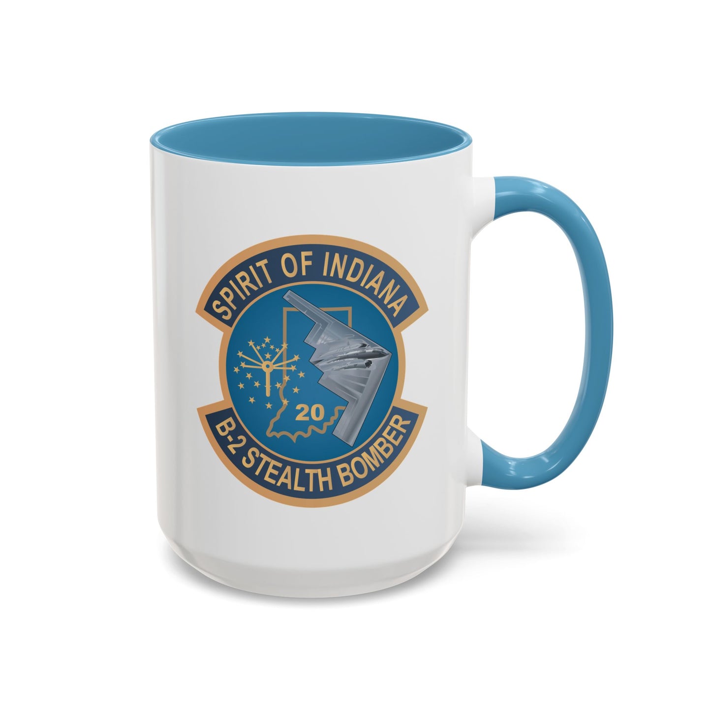 Accent Coffee Mug (11oz & 15oz) - USAF - B2 - Spirit of Indiana - Stealth Bomber wo txt X 300
