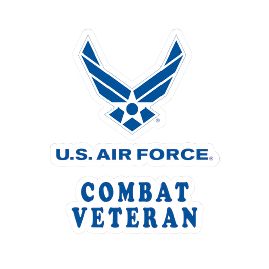 Kiss-Cut Stickers - USAF - Air Force - Combat Veteran X 300