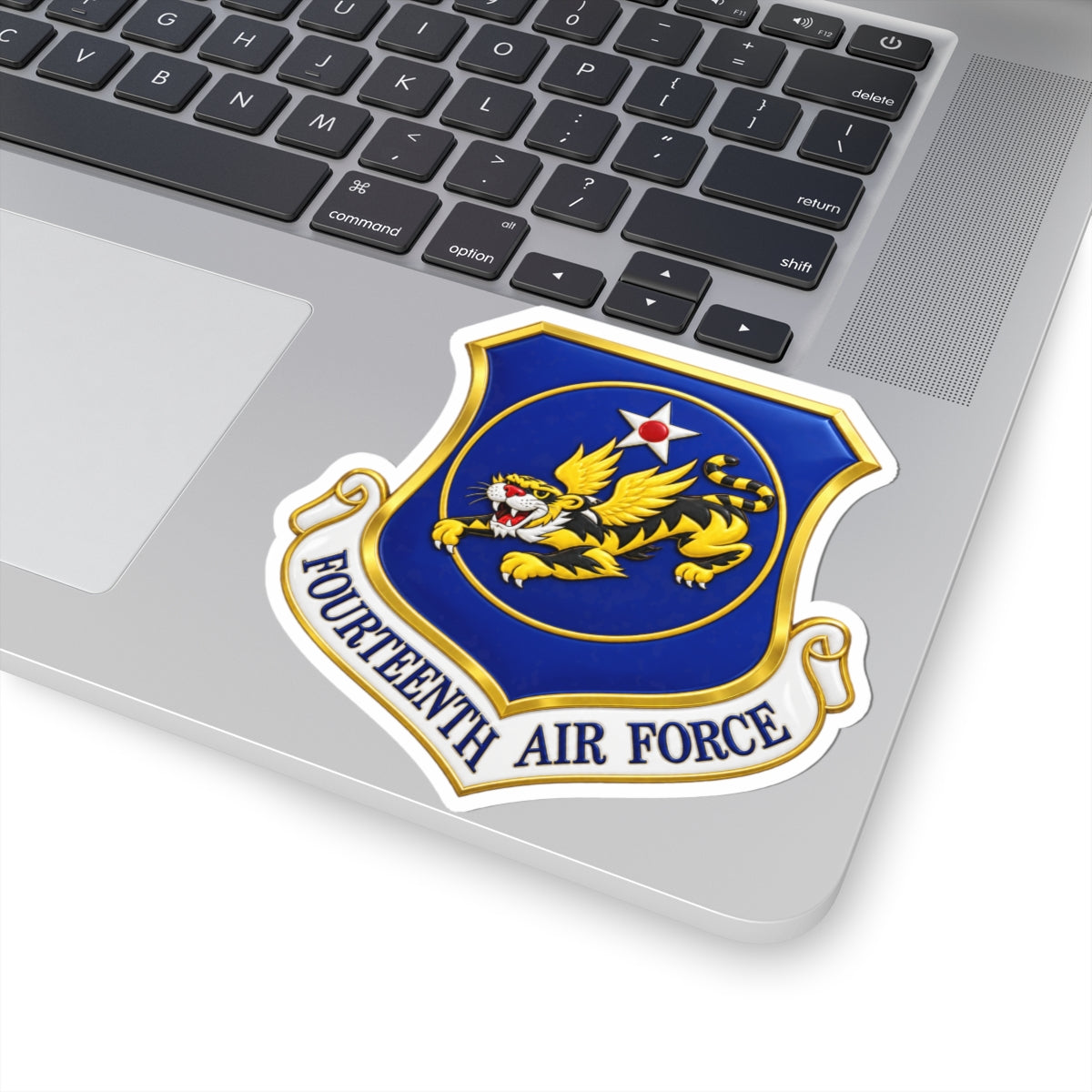 Kiss-Cut Stickers - USAF - 14th Air Force - Flying Tigers wo txt - 3D - Enhanced