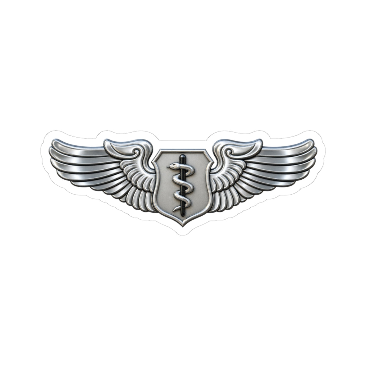 Kiss-Cut Stickers - USAF - Flight Surgeon Badge wo txt - 3D - Enhanced