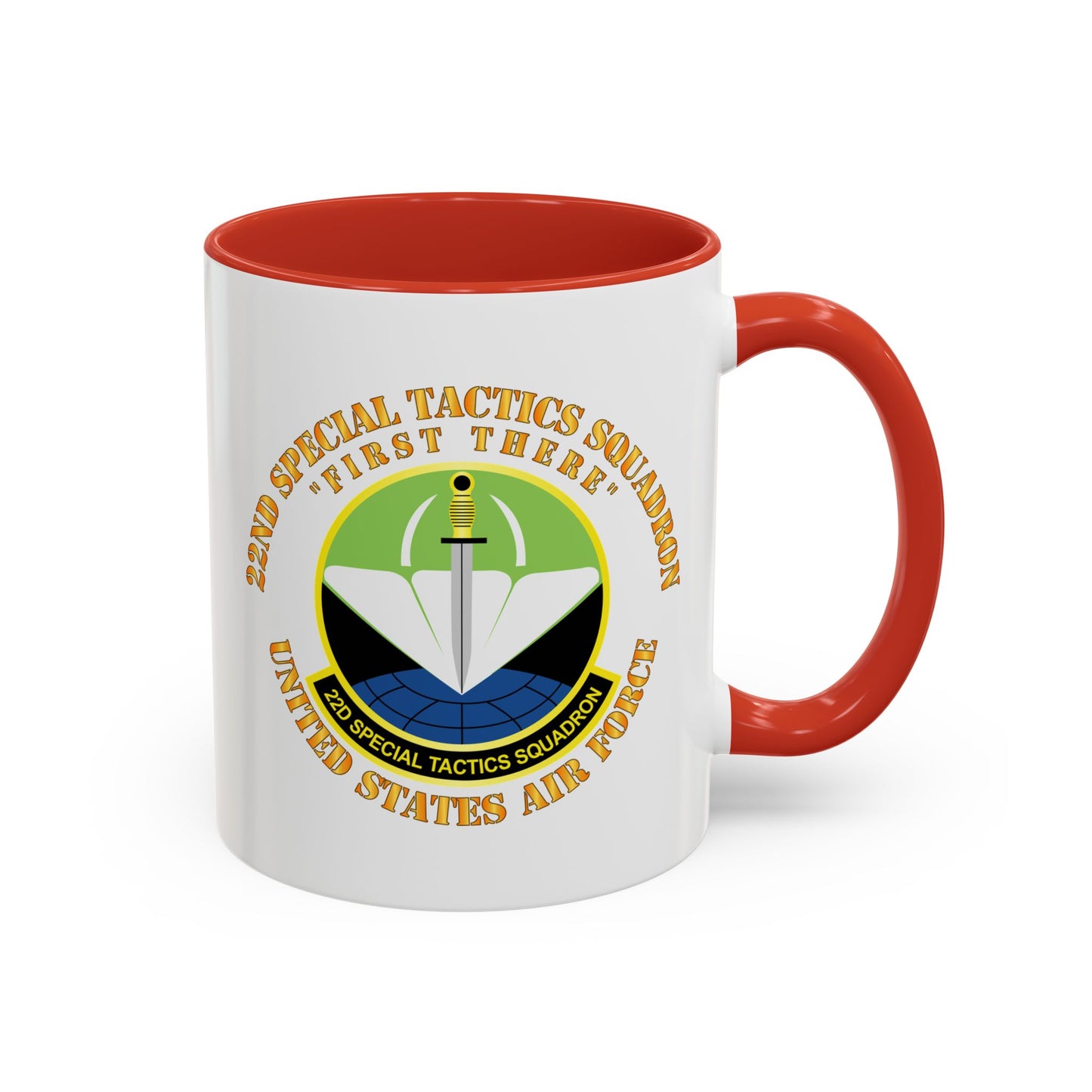Accent Coffee Mug (11oz & 15oz) - USAF - 22nd Special Tactics Squadron - First There X 300