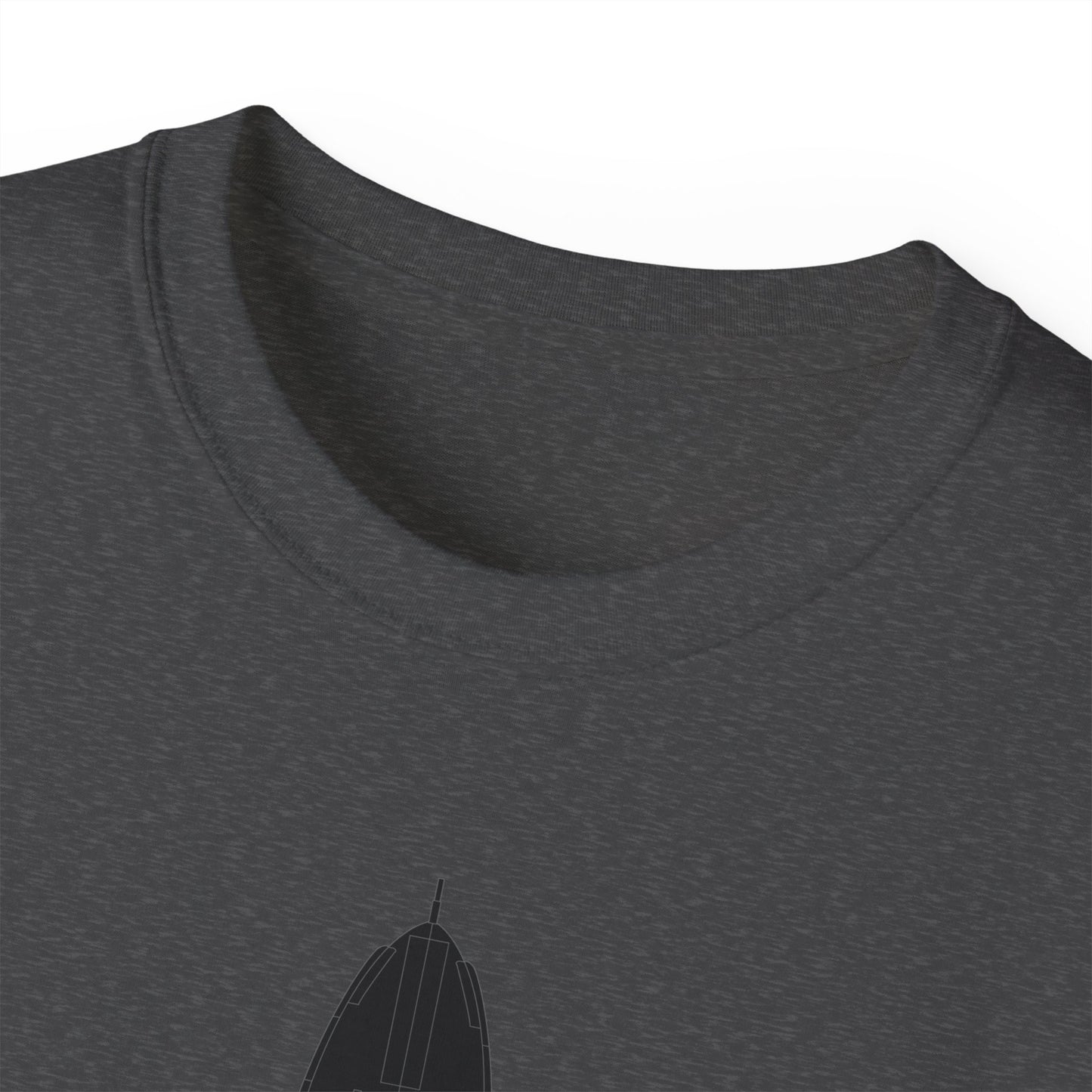 Unisex Ultra Cotton Tee - Aircraft - T-37-Trainer - Bottom - Black - Metal X 300