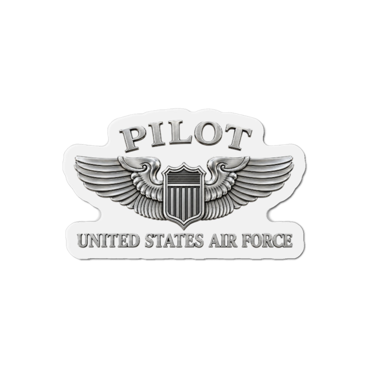 Die-Cut Magnet - USAF - Basic Pilot Badge - United States Air Force - 3D - Enhanced