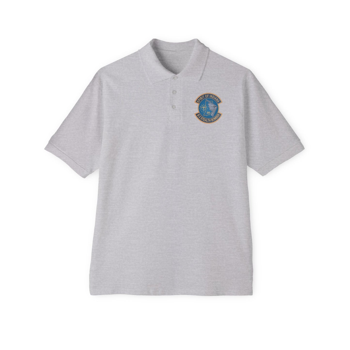 Men's Piqué Polo - USAF - B2 - Spirit of Indiana - Stealth Bomber wo txt X 300