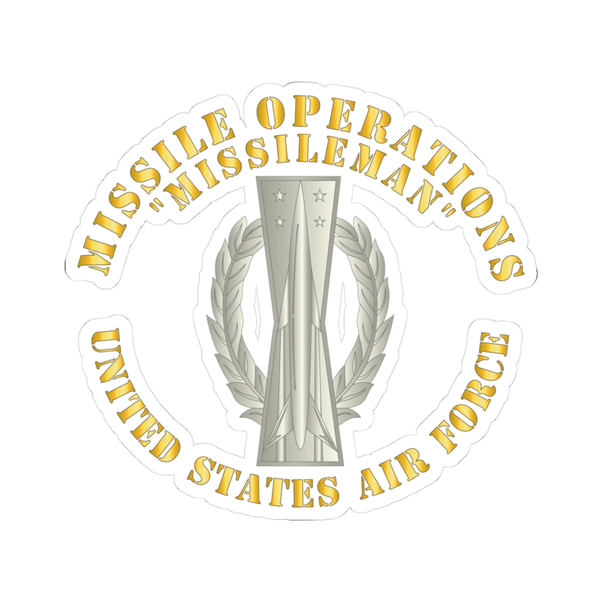 Kiss-Cut Stickers - USAF - Missile Operations - Missileman - Basic