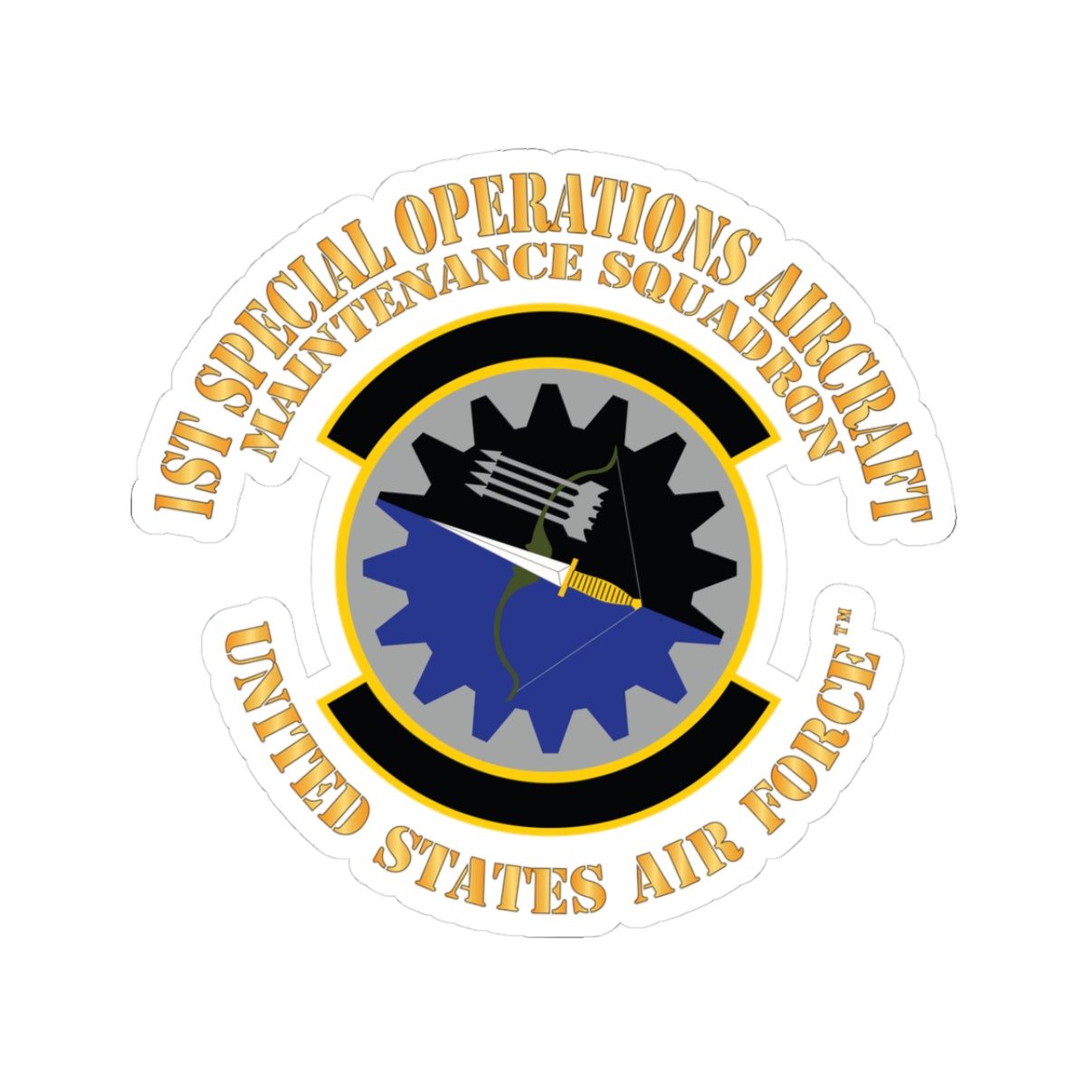 Kiss-Cut Stickers - USAF - 1st Special Operations Aircraft Maintenance Squadron X 300