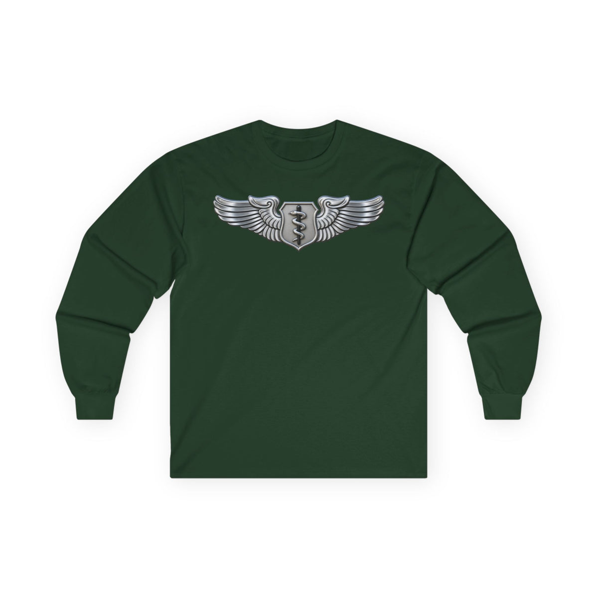 Unisex Ultra Cotton Long Sleeve Tee - USAF - Flight Surgeon Badge wo txt - 3D - Enhanced