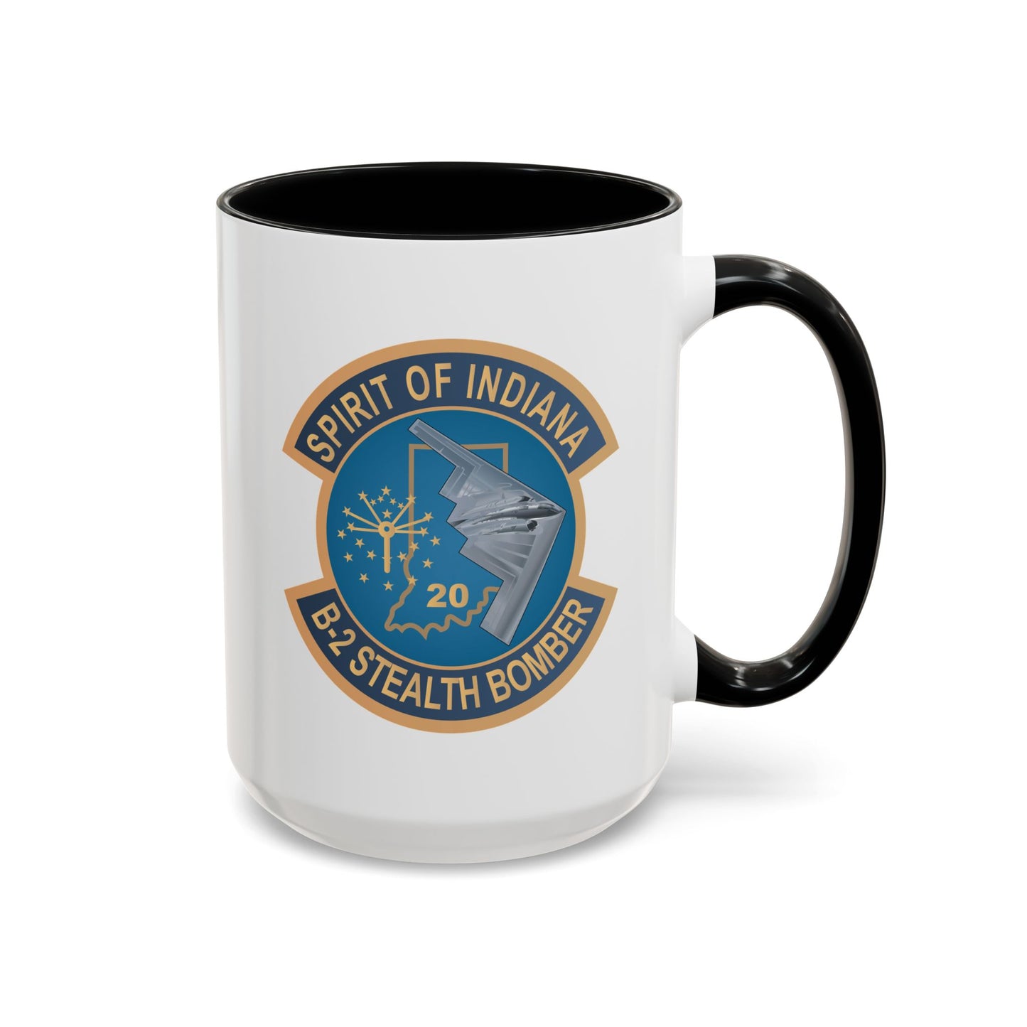 Accent Coffee Mug (11oz & 15oz) - USAF - B2 - Spirit of Indiana - Stealth Bomber wo txt X 300
