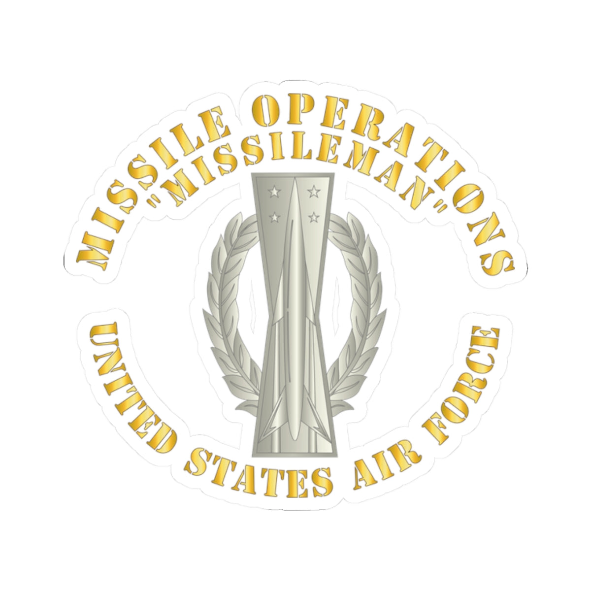 Kiss-Cut Stickers - USAF - Missile Operations - Missileman - Basic ...