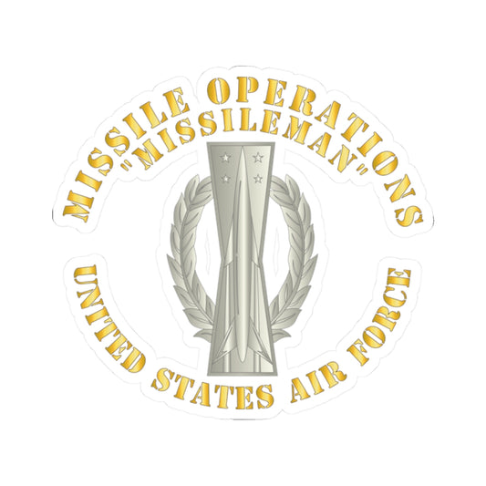 Kiss-Cut Stickers - USAF - Missile Operations - Missileman - Basic