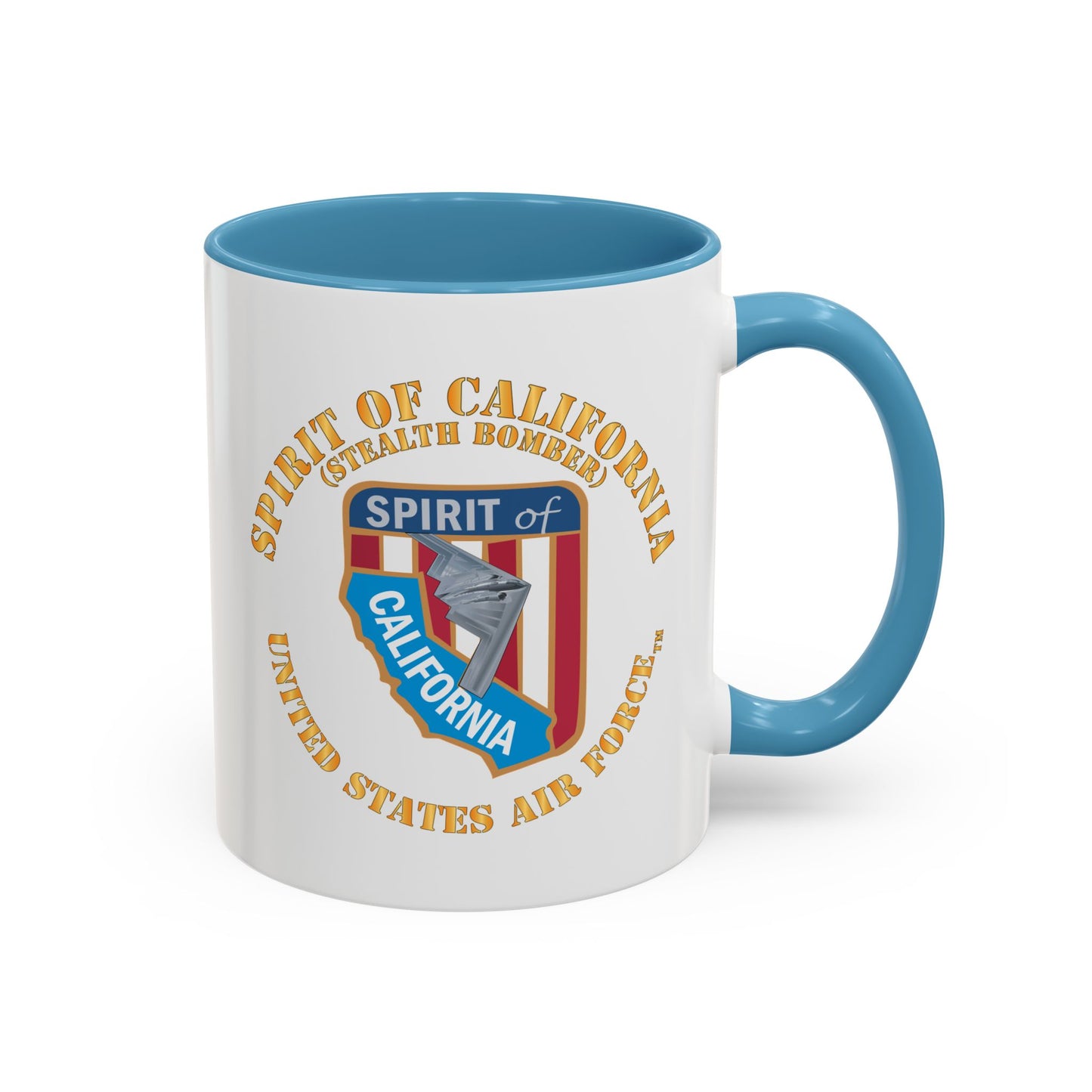 Accent Coffee Mug (11oz & 15oz) - USAF - B2 - Spirit of California - Stealth Bomber X 300