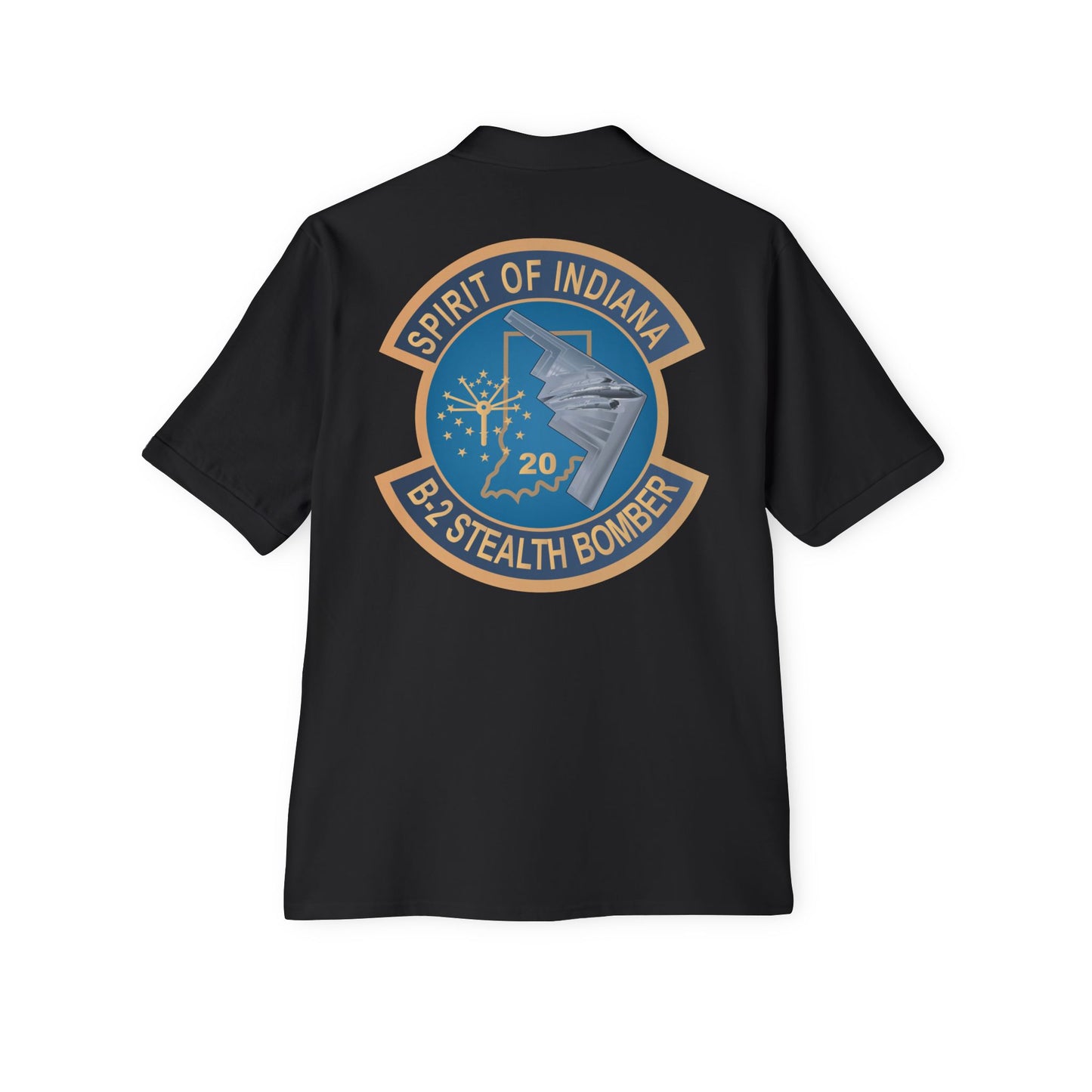 Men's Piqué Polo - USAF - B2 - Spirit of Indiana - Stealth Bomber wo txt X 300
