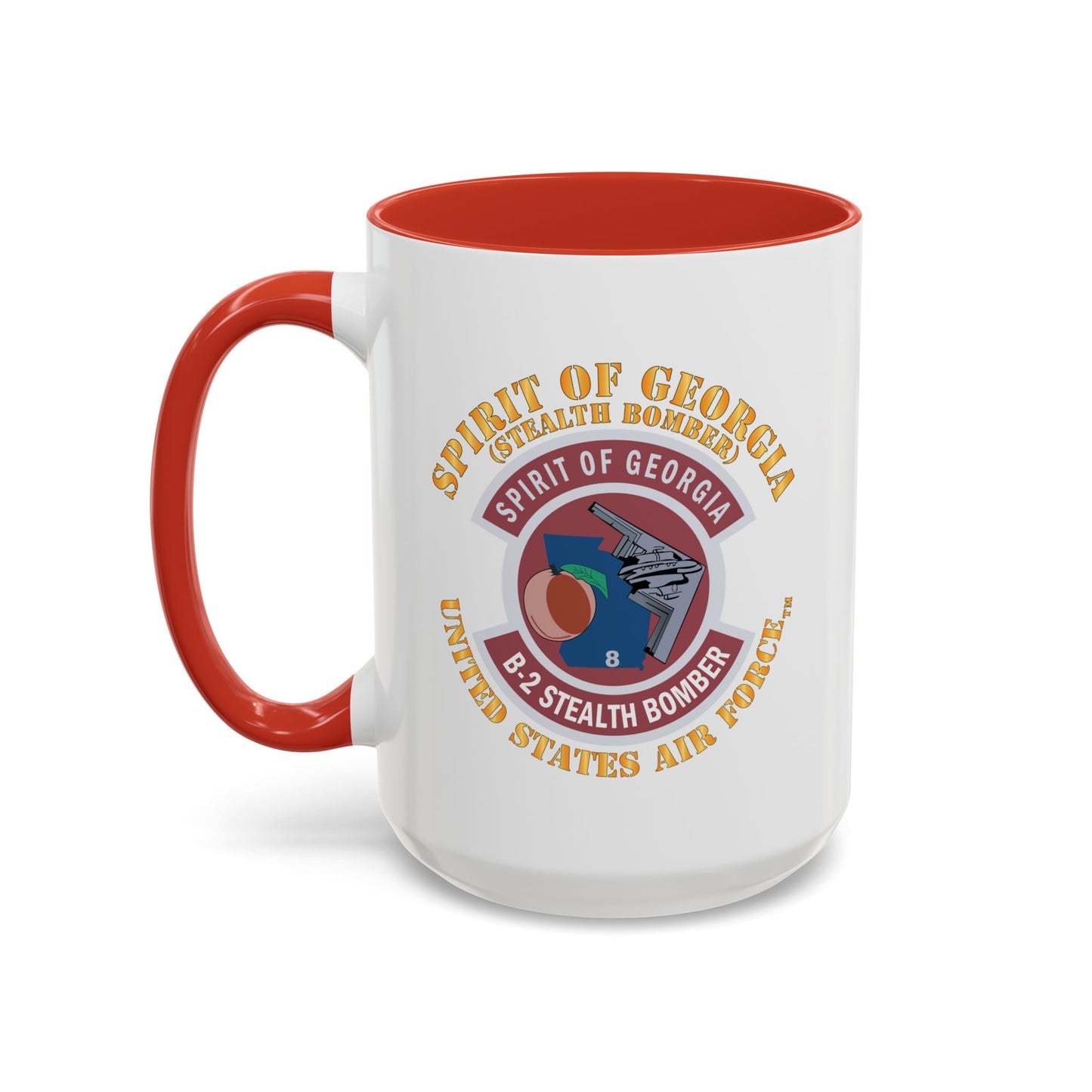 Accent Coffee Mug (11oz & 15oz) - USAF - B2 - Spirit of Georgia - Stealth Bomber X 300