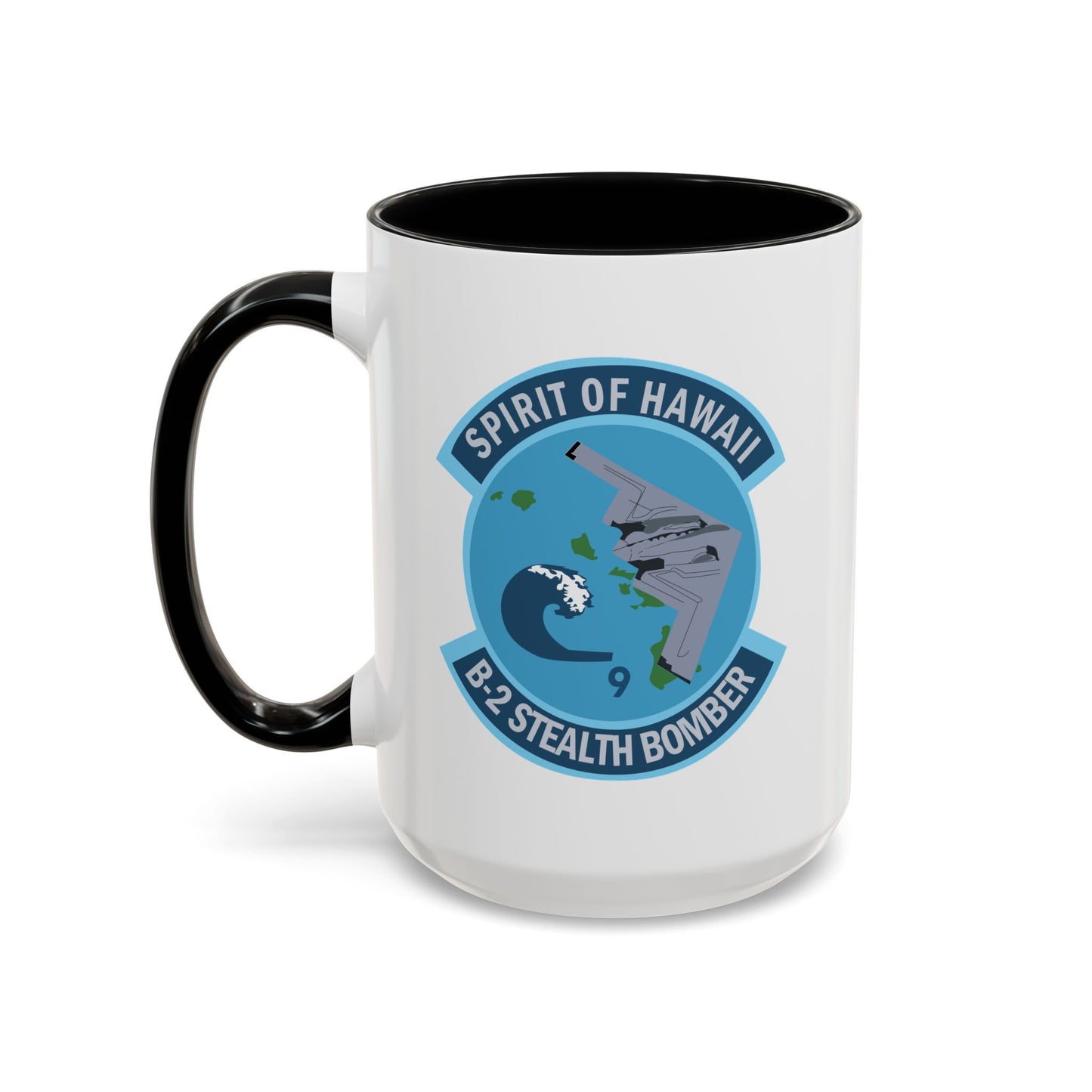 Accent Coffee Mug (11oz & 15oz) - USAF - B2 - Spirit of Hawaii - Stealth Bomber wo txt X 300