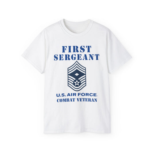 Unisex Ultra Cotton Tee - USAF - First Sergeant (E9b) - 2020 - Combat Veteran