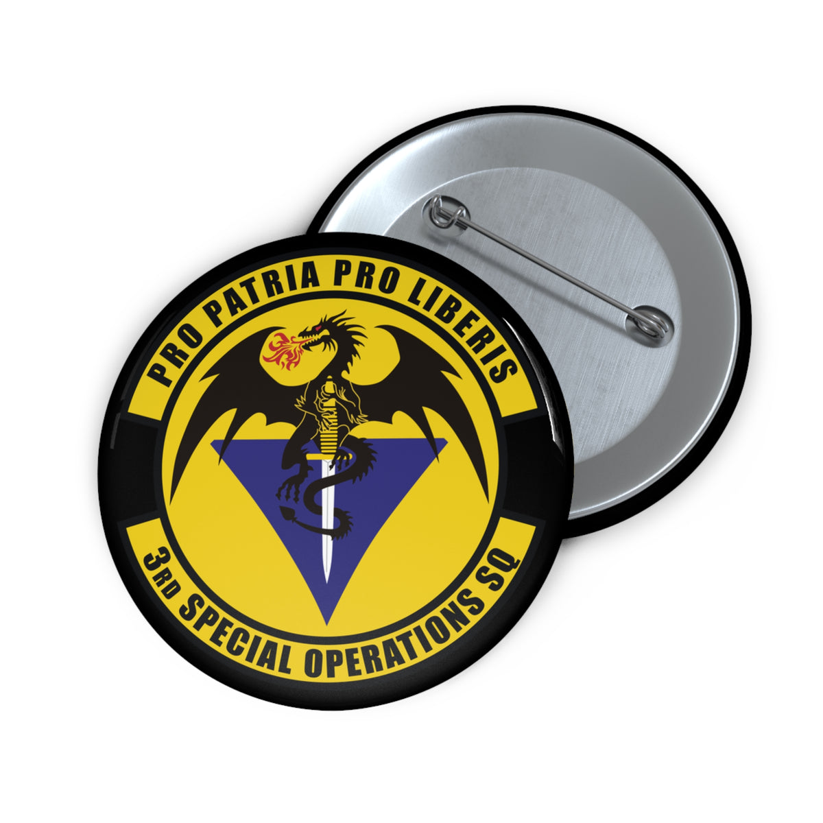 Custom Pin Button - USAF - 3rd Special Operations Squadron wo txt