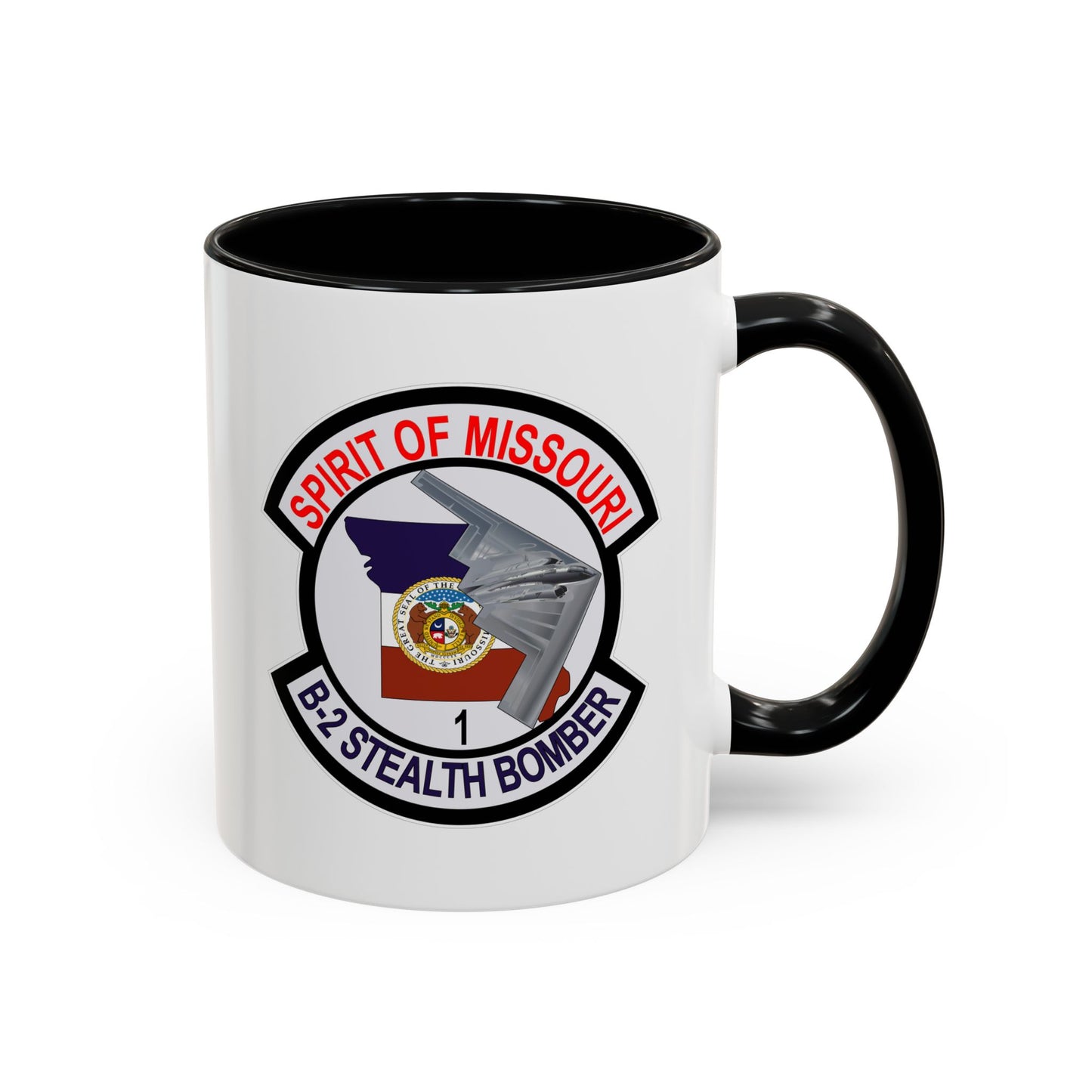 Accent Coffee Mug (11oz & 15oz) - USAF - B2 - Spirit of Missouri - Stealth Bomber wo Txt