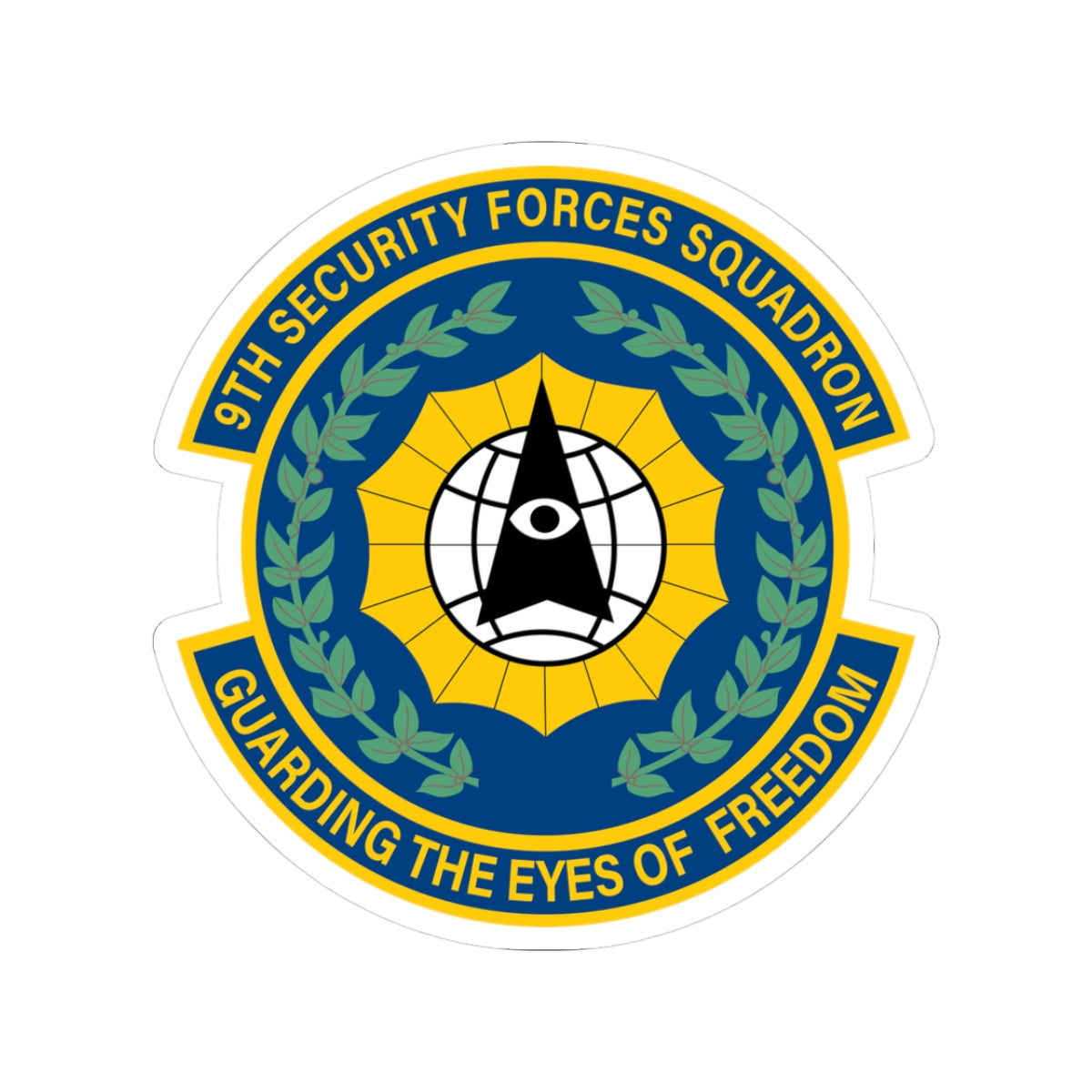 Kiss-Cut Stickers - USAF - 9th Security Forces Squadron wo txt X 300