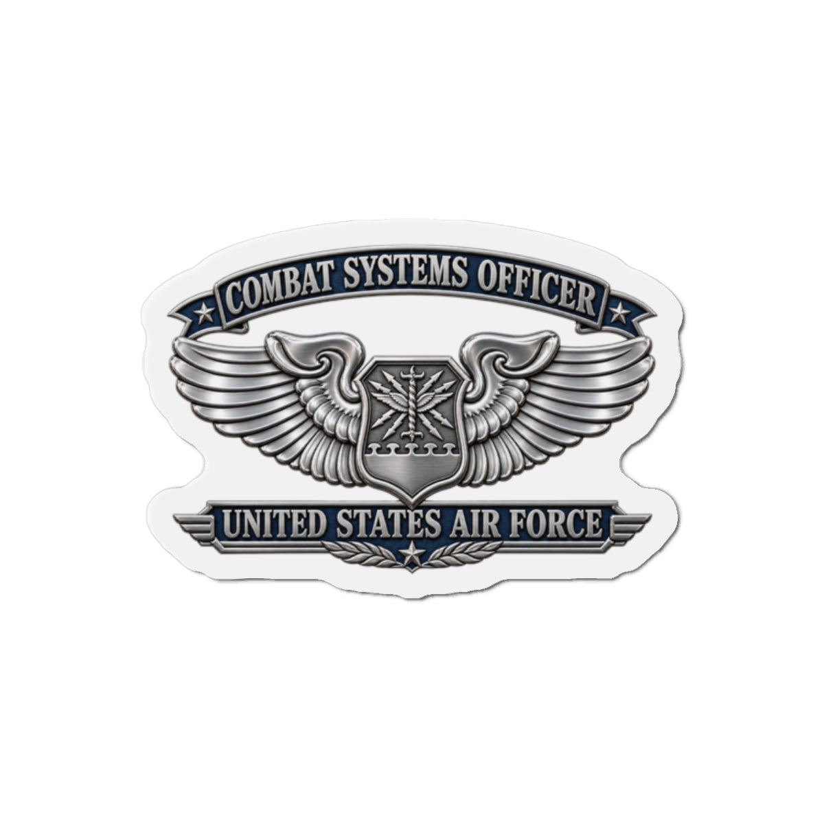 Die-Cut Magnet - USAF - Combat Systems Officer Badge - United States Air Force - 3D - Enhanced