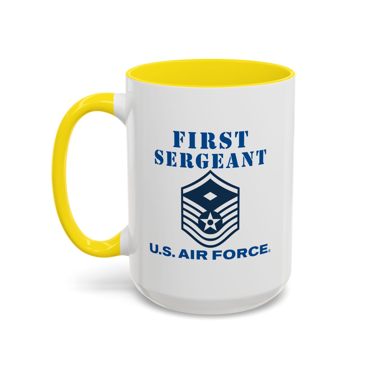 Accent Coffee Mug (11oz & 15oz) - USAF - First Sergeant (E7b) - 2020 - US Air Force w Text X 300