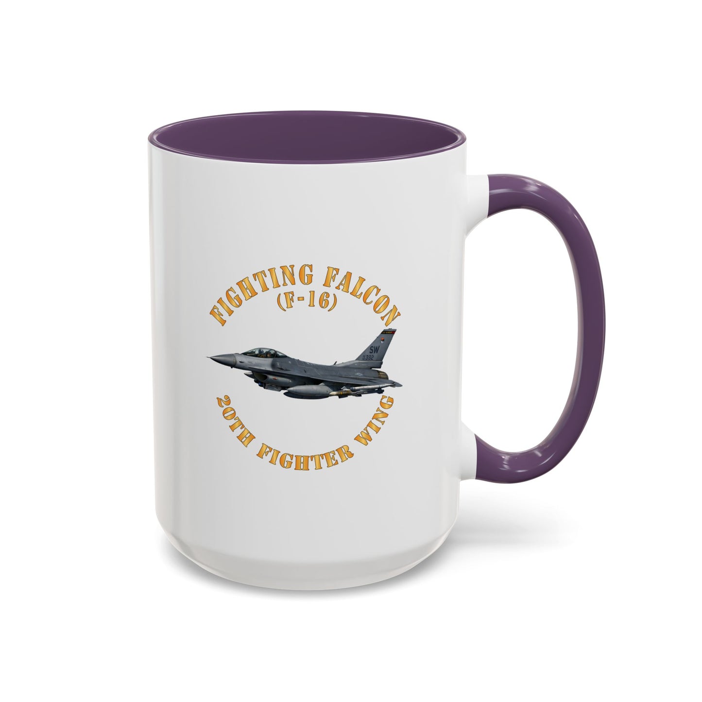 Accent Coffee Mug (11oz & 15oz) - USAF - F-16 Fighting Falcon - 20th Fighter Wing X 300
