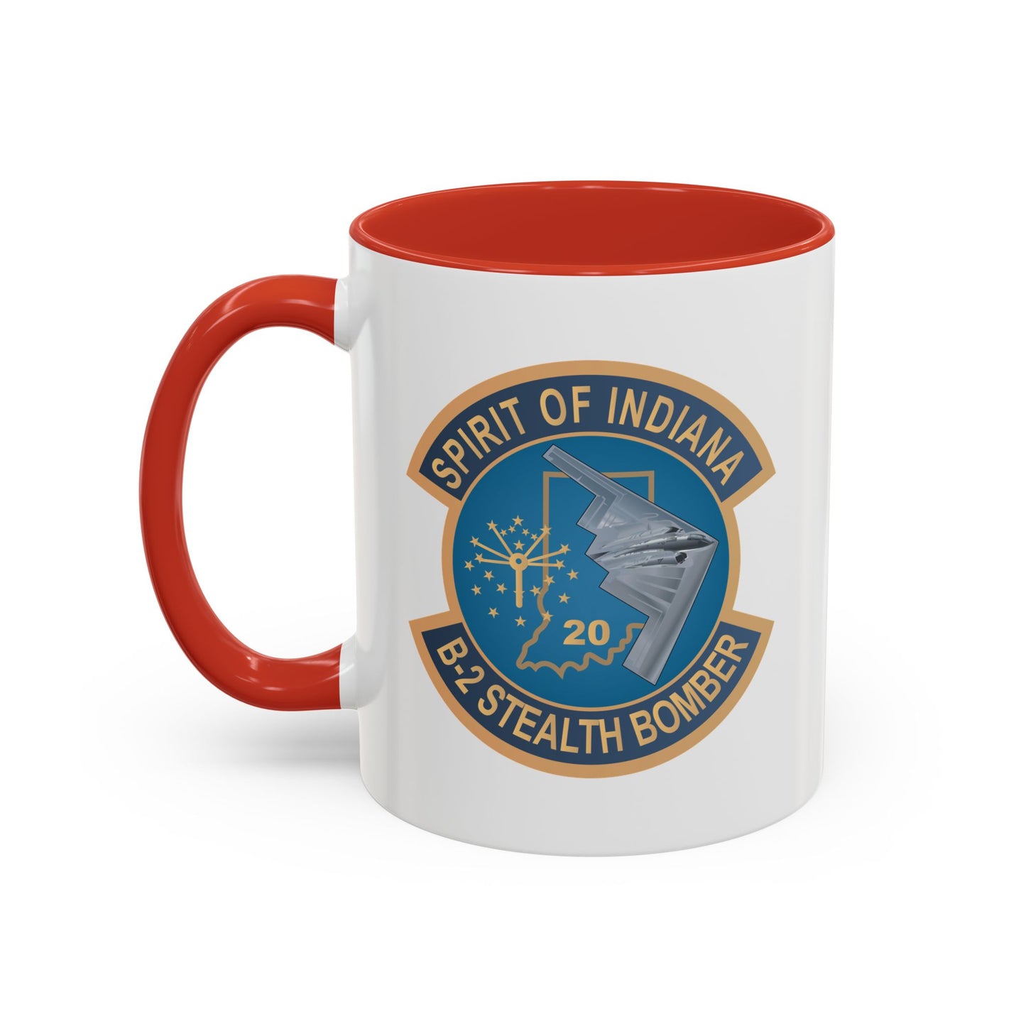Accent Coffee Mug (11oz & 15oz) - USAF - B2 - Spirit of Indiana - Stealth Bomber wo txt X 300