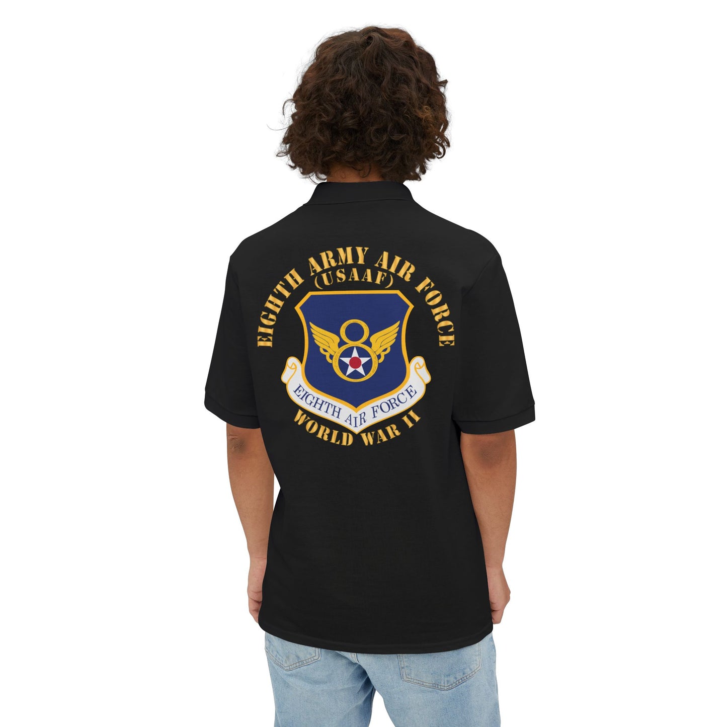 Men's Piqué Polo - USAF - 8th Air Force - WWII X 300