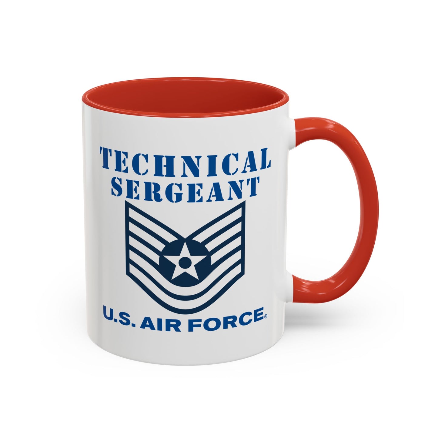 Accent Coffee Mug (11oz & 15oz) - USAF - Technical Sergeant (E6) - 2020 - US Air Force w Text X 300