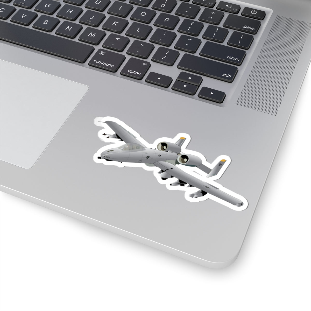 Kiss-Cut Stickers - Aircraft - A10 - Front - Top - Oblique X 300