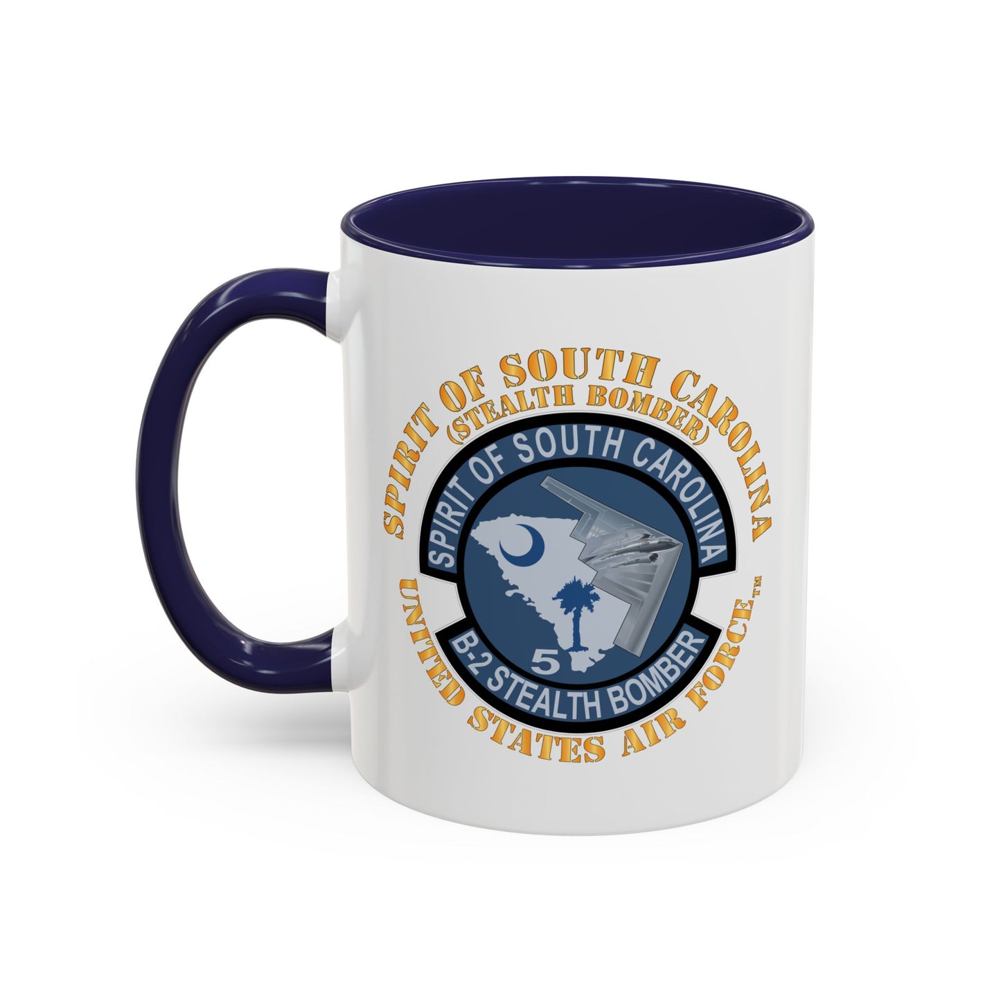 Accent Coffee Mug (11oz & 15oz) - USAF - B2 - Spirit of South Carolina Stealth Bomber X 300