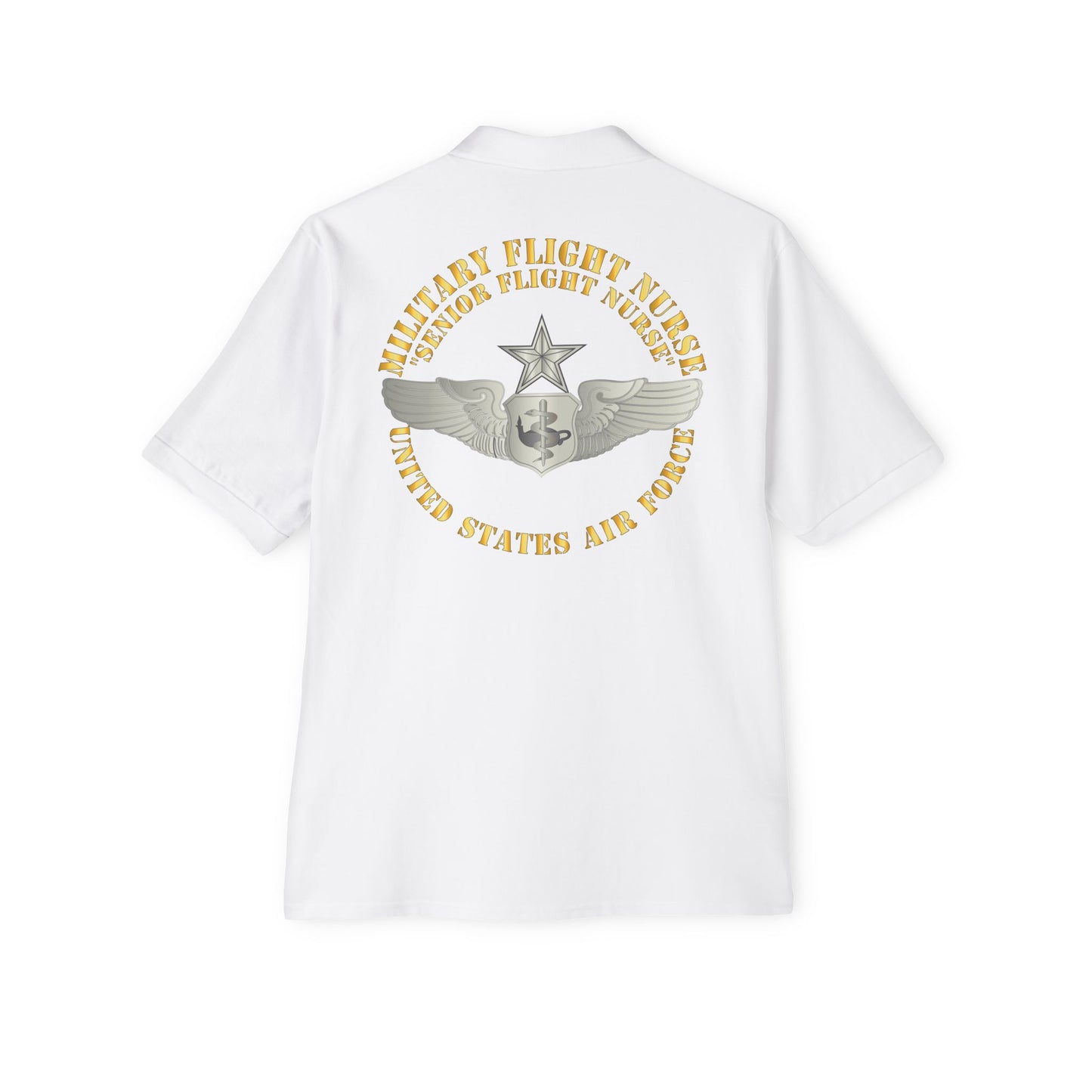 Men's Piqué Polo - USAF - Military Flight Nurse - Flight Nurse - Senior
