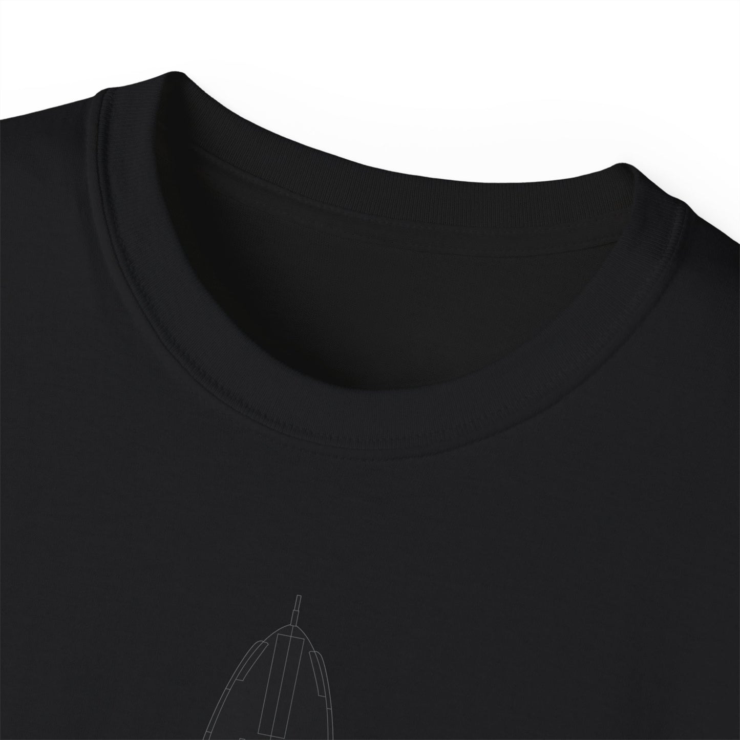 Unisex Ultra Cotton Tee - Aircraft - T-37-Trainer - Bottom - Black - Metal X 300