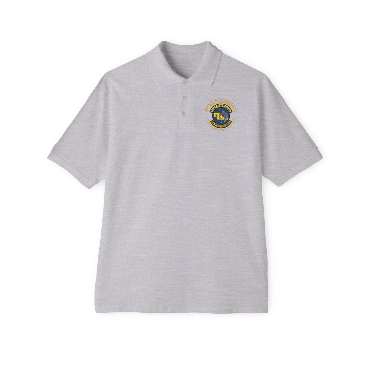 Men's Piqué Polo - USAF - B2 - Spirit of Nebraska - Stealth Bomber X 300
