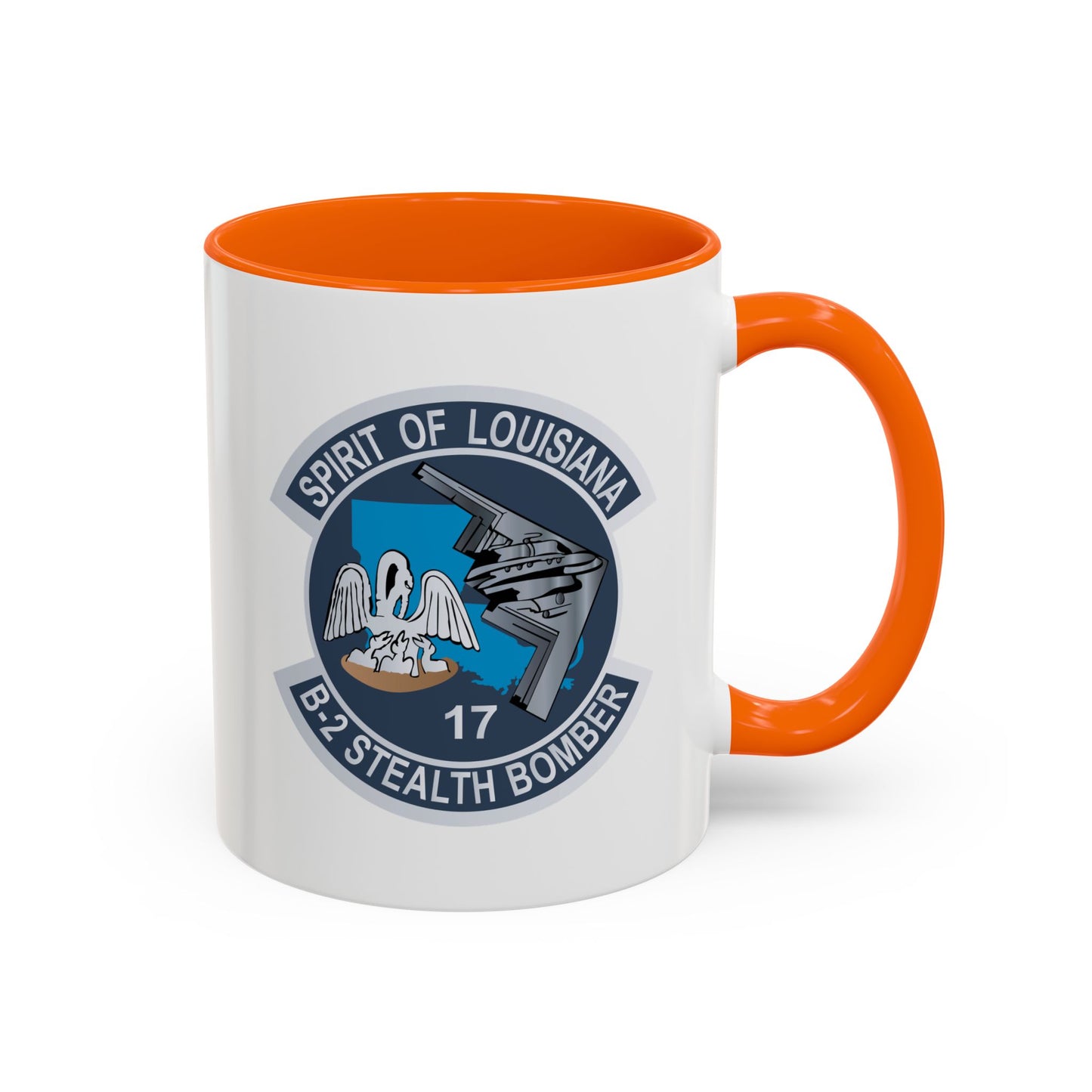 Accent Coffee Mug (11oz & 15oz) - USAF - B2 - Spirit of Louisiana - Stealth Bomber wo txt X 300