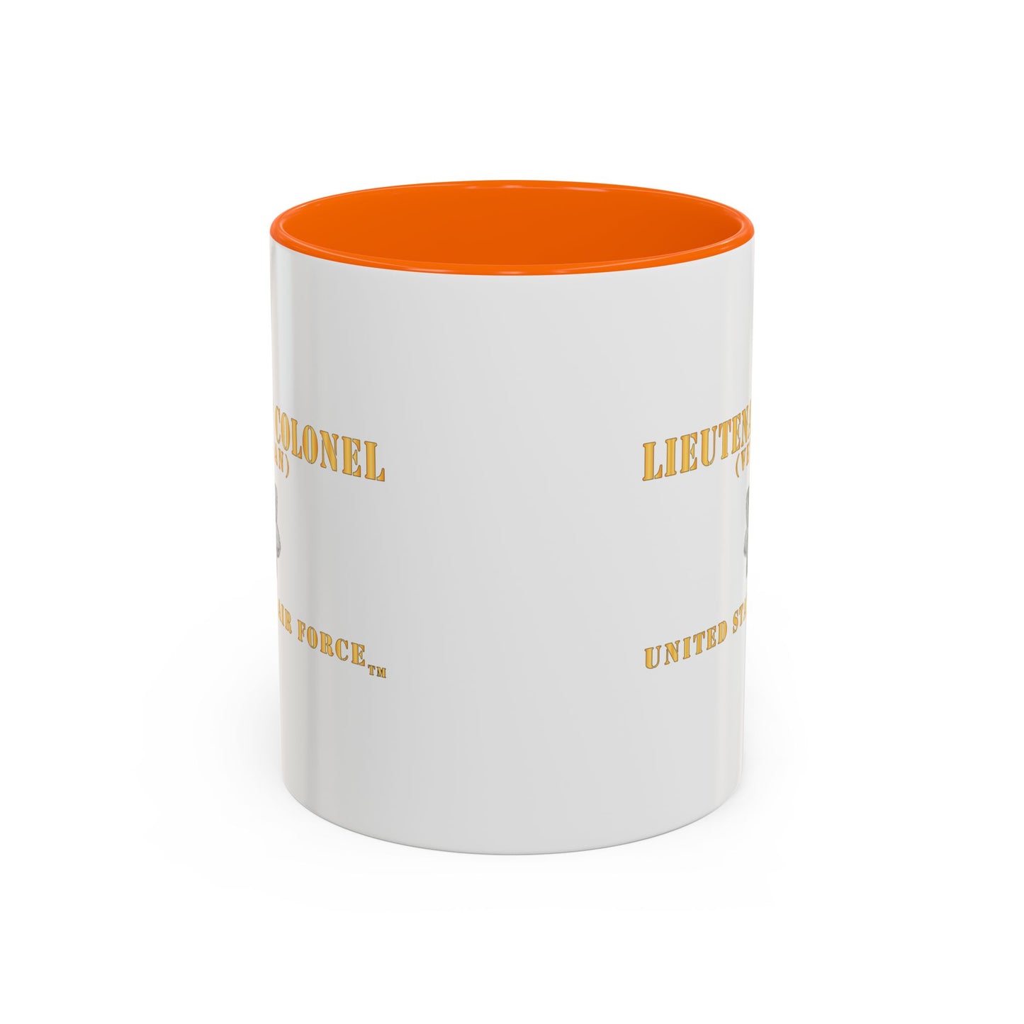 Accent Coffee Mug (11oz & 15oz) - USAF - Lieutenant Colonel - LTC - Veteran - Flat - TM X 300