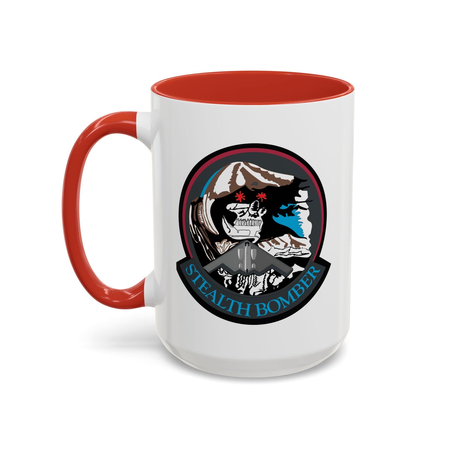 Accent Coffee Mug (11oz & 15oz) - USAF - B2 - Grim Reaper - Stealth Bomber wo txt X 300
