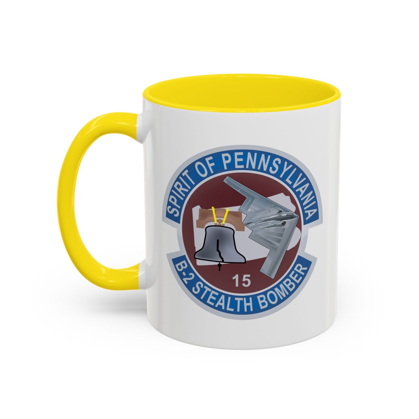 Accent Coffee Mug (11oz & 15oz) - USAF - B2 - Spirit of Pennsylvania Stealth Bomber wo Txt X 300