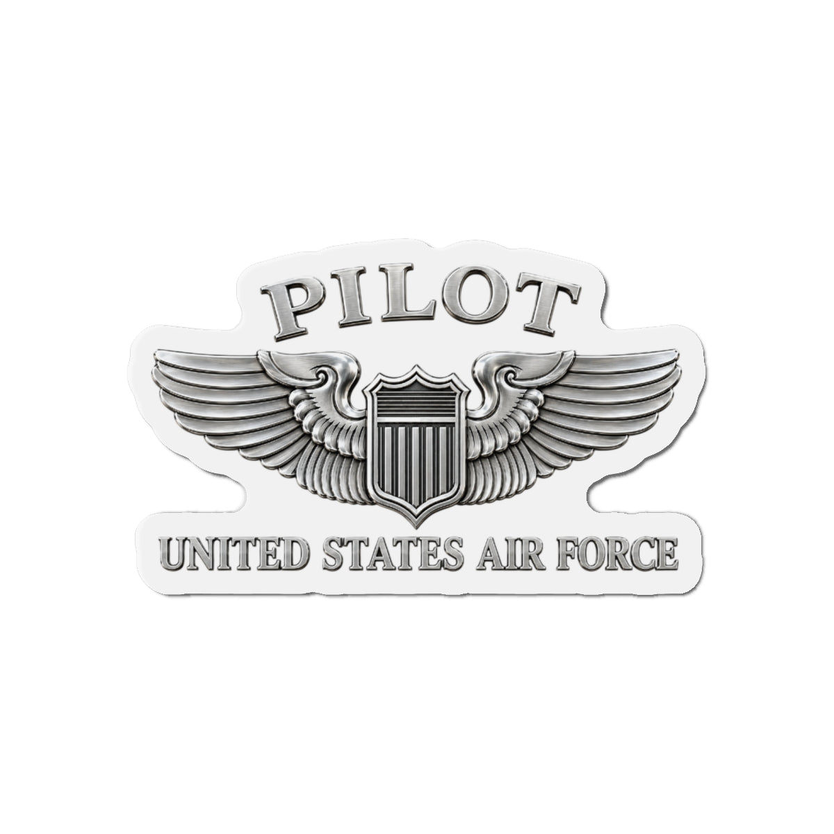 Die-Cut Magnet - USAF - Basic Pilot Badge - United States Air Force - 3D - Enhanced